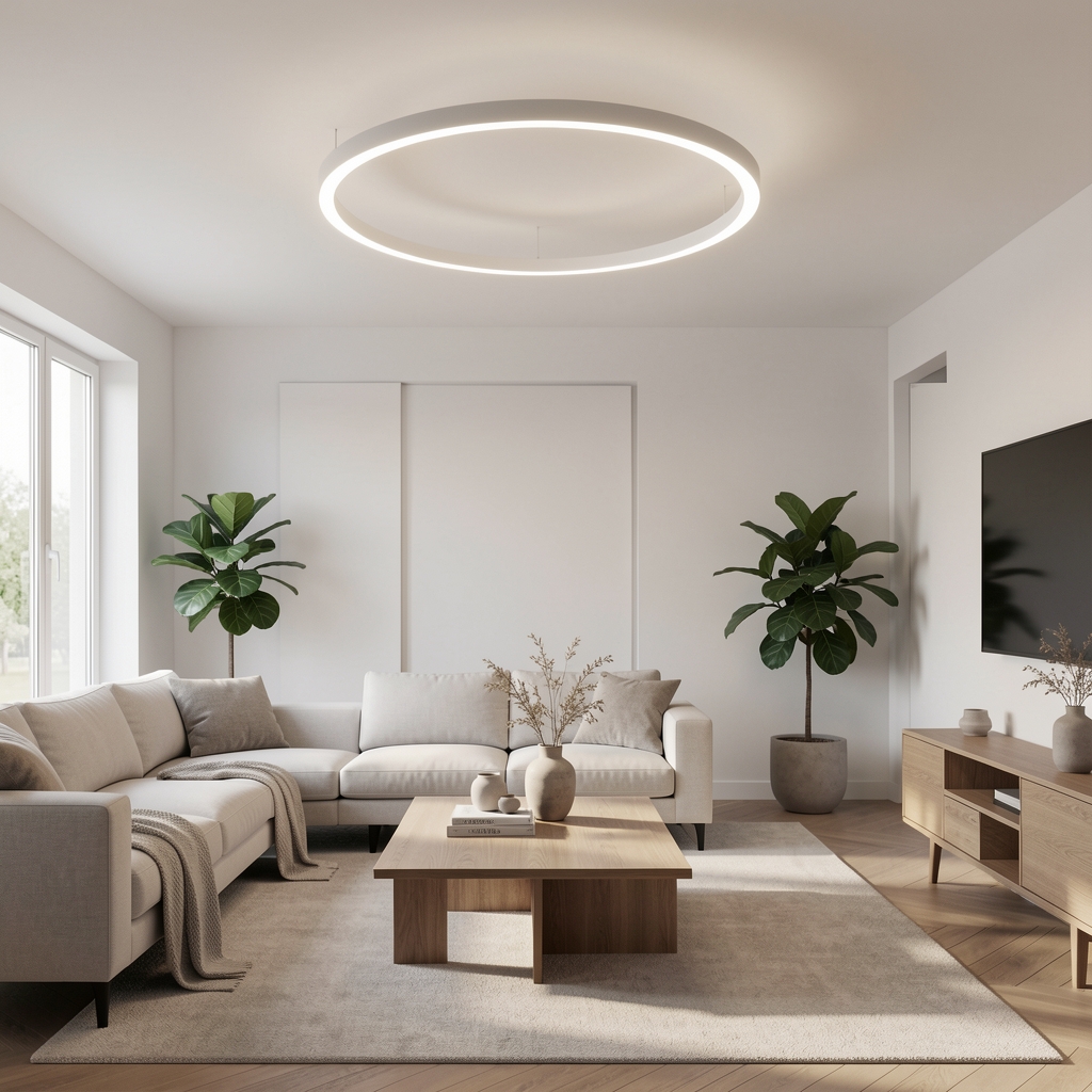 Plafoniera smart Yeelight LED C900 900mm diametru mare sufragerie, 90W, 8100 lm, RGB+Alb, control vocal și aplicație, design minimalist